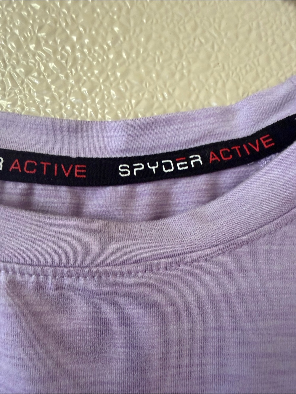 Spyder Women’s Light Lavender Short Sleeve Athletic Tee - Picture 4 of 4